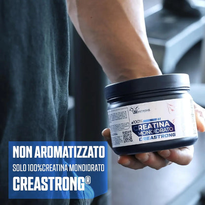 Creatine Monohydrated Creatine 3000Mg Creastrong Pure, Creatine Powder without Additives for Pre, Intra, Post Workout, Alternative to Creatine Capsules and Tablets, Creatine Vitastrong 250G Soluble and Certified